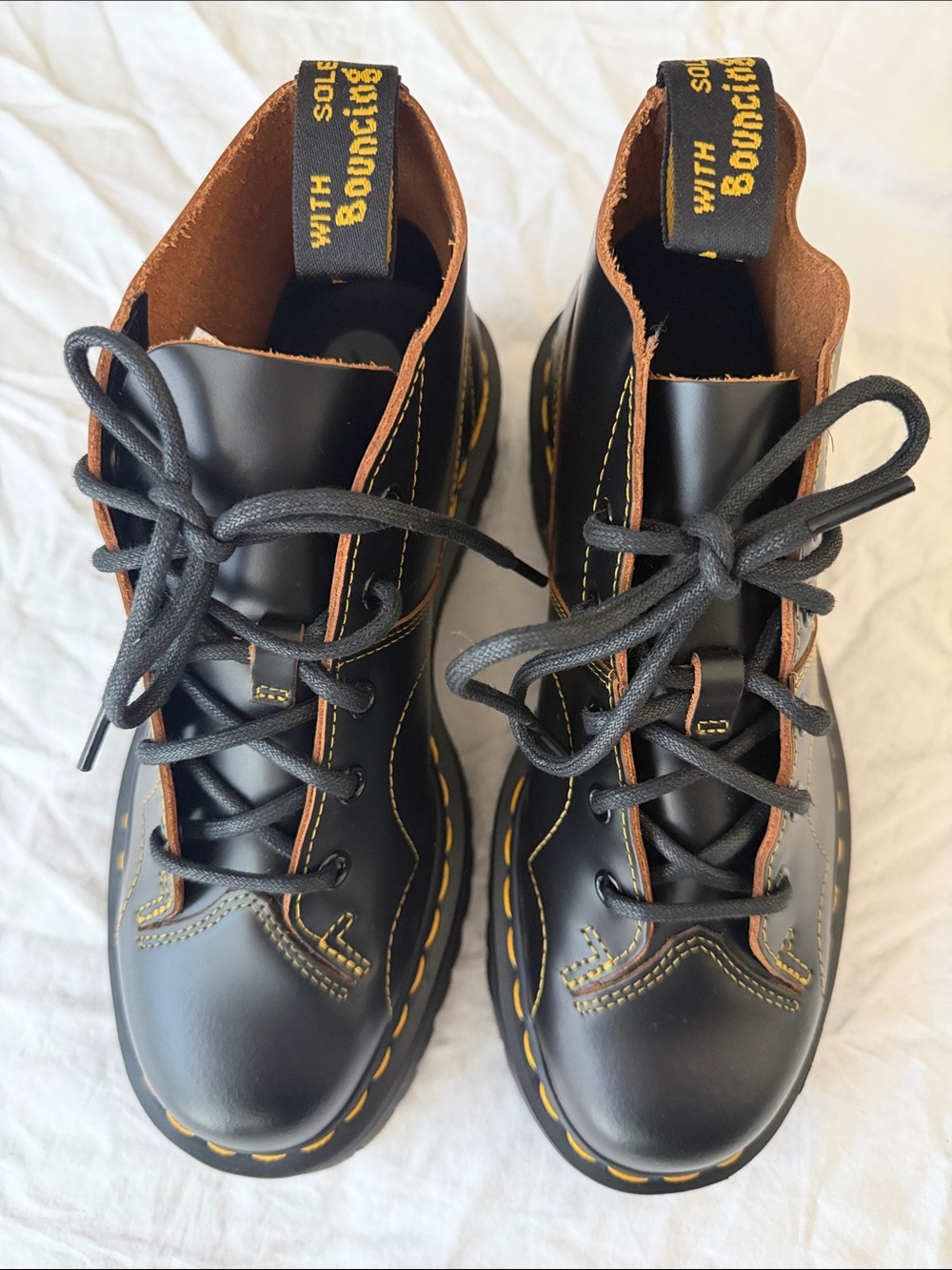 Quad Church Dr. Martens Black Leather 🥾 Boots Sold out Unique. 7M or 39 EU